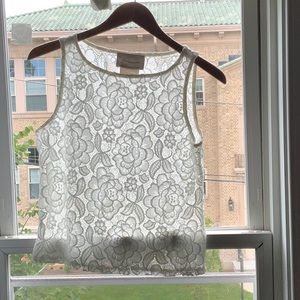 BHLDN wedding topper/ lace top